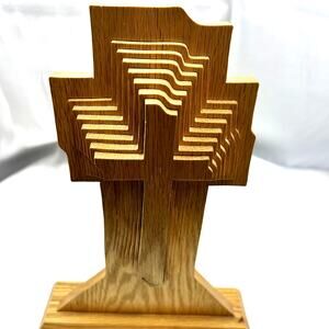 CROSS Wood Multi-layer one cut 1 piece 8 layers hand made unique rare